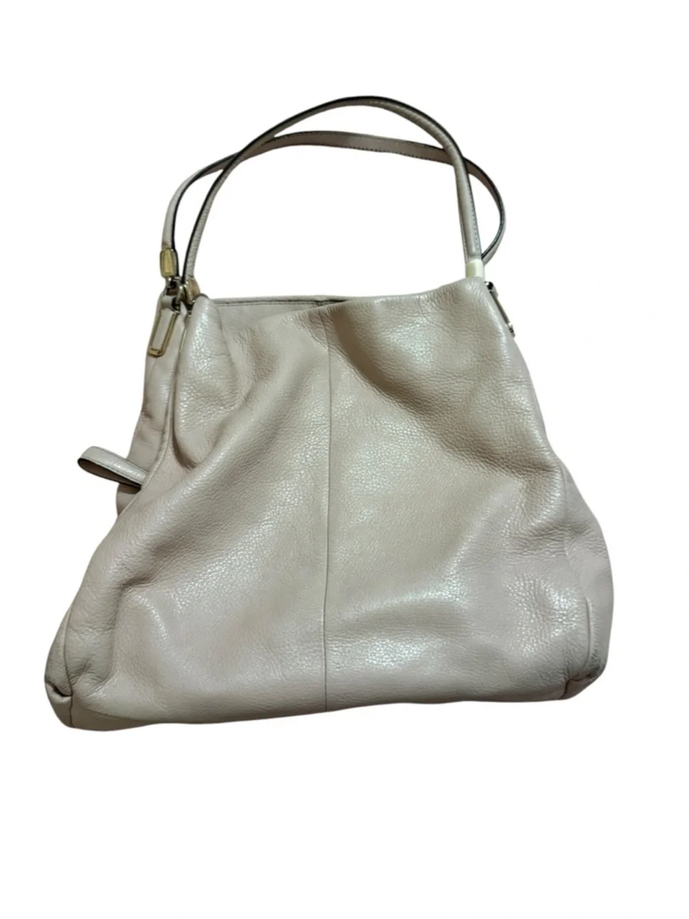 Coach Leather Hobo Shoulder Bag in Cream
